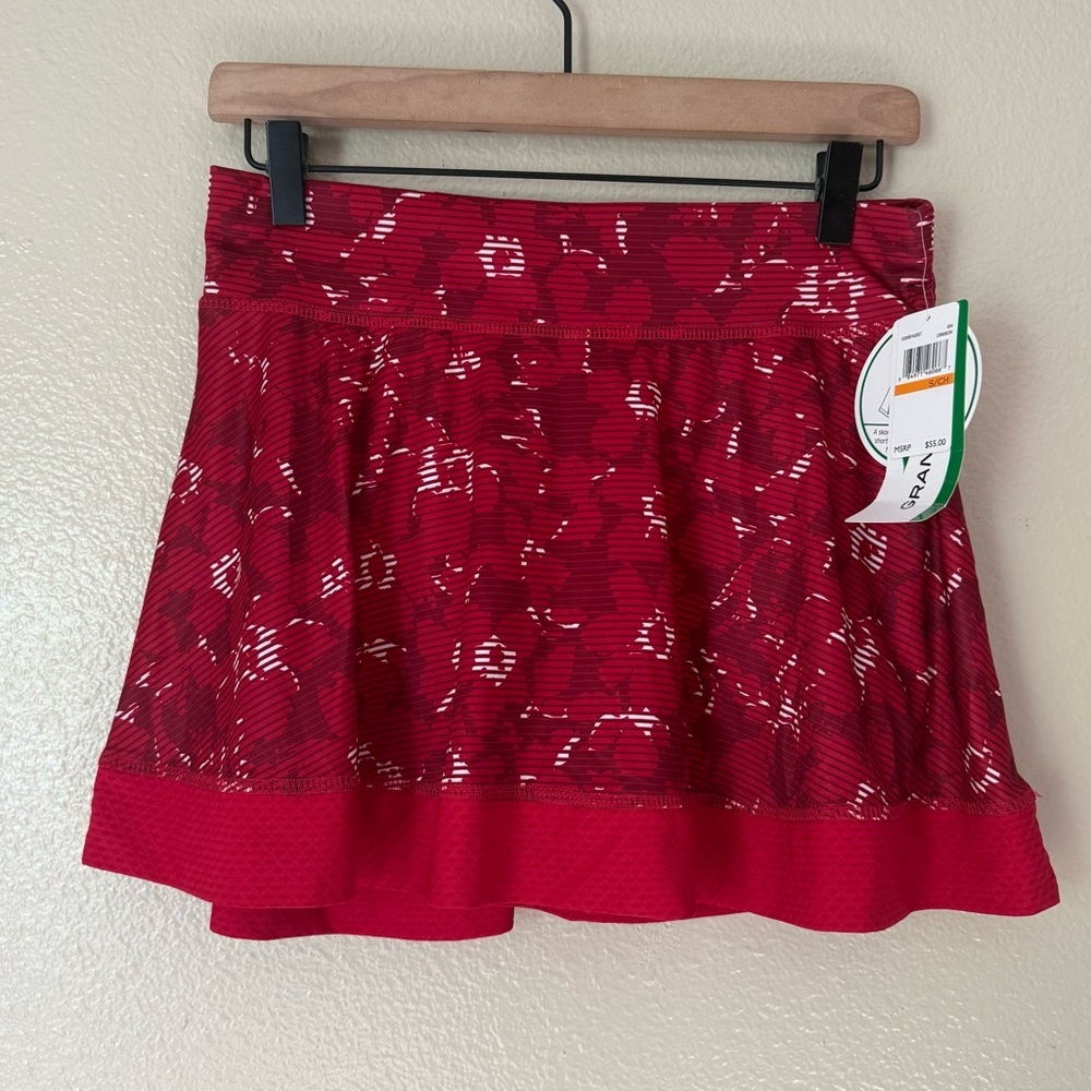 ❇️Grand Slam Red Floral Mini Skirt 2 for $22❇️